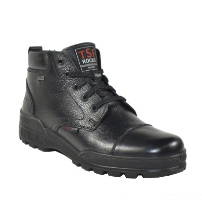 TSF Police Boots With Zip (Black)