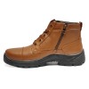 TSF Genuine Leather Zip Police Boots For Men (TAN)