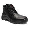 TSF Genuine Leather Zip Police Boots For Men (BLACK)