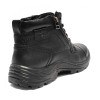 TSF Genuine Leather Zip Police Boots For Men (BLACK)