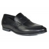 TSF Genuine Leather Casual/Formal Slip-On Shoes (Black)