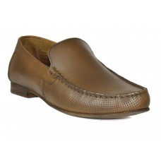 TSF Real Leather Men’s Casual Tan Slip-on Shoes