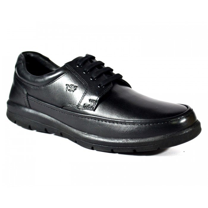 tsf black leather formal shoes