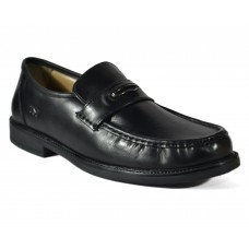 TSF Real Leather Stylish Office Formal  Shoes ( Black )