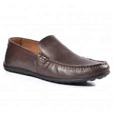 TSF Genuine Leather Men’s Casual Brown Slip-on Shoes
