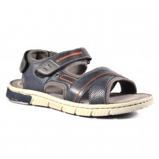 TSF Morgan-18 Navy Genuine Leather Comfortable & LightWeight Comfortable Sandals For Men's/Boy's