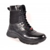 TSF Genuine Leather and Extra Light Weight & Comfortable Army Long Boots (Black)