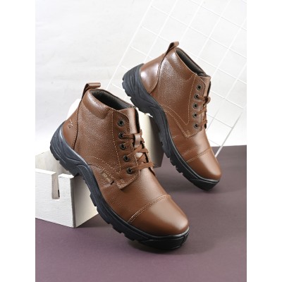   Genuine Leather Comfortable & Durable Police Boot, Stability (9401-TAN)